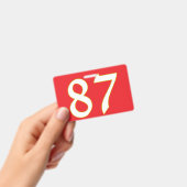 番号87の全ファン向け面白いギフト バッジ (手持ち)