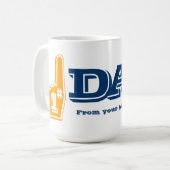 番号#1パパフカスタムァンのメッセージマグ コーヒーマグカップ (正面左)