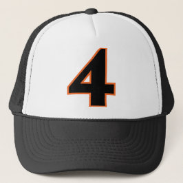 番号「4」 キャップ