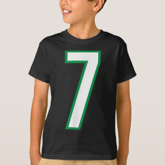 番号#7スポーツ白緑 Tシャツ