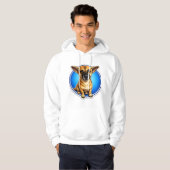 番犬の肖像 グラフィック フーディーTシャツ パーカ (正面フル)