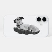 番犬の視線 iPhone 16ケース (裏面横)