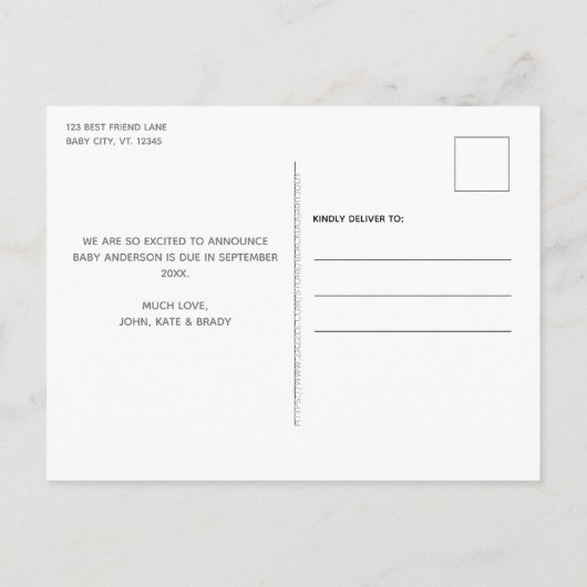 番犬係が妊娠発表に 案内ポストカード (裏面)