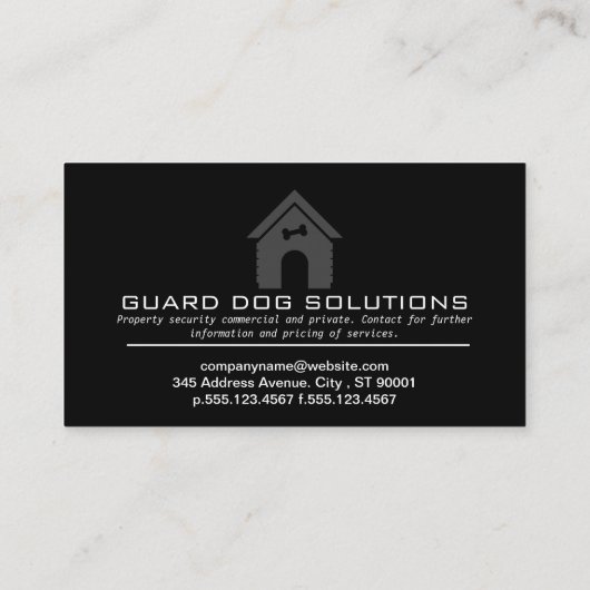 番犬 |ドッグハウス |トレーナー 名刺 (裏面)