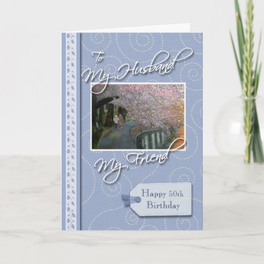 _番目の誕生日-私の夫、友人 カード (正面)