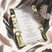 番組の結婚ヴィンテージアールヌーボーバイミュシャ 箔招待状