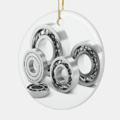 異なったサイズの玉軸受 セラミックオーナメント (左)
