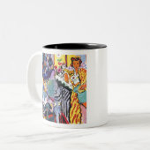 異なったスタイルのMatisseの女性 ツートーンマグカップ (正面左)