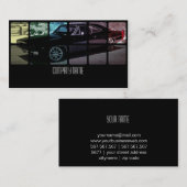 異なった色の黒い筋肉車 名刺 (正面/裏面)