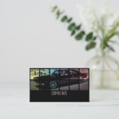 異なった色の黒い筋肉車 名刺 (スタンド正面)