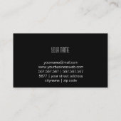 異なった色の黒い筋肉車 名刺 (裏面)