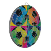 異なった色の4つのサッカーボール ダーツボード (正面左)