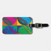 異なった色の4野球 ラゲッジタグ (正面横)