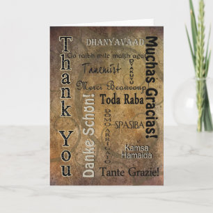 -異なった言語ありがとう サンキューカード