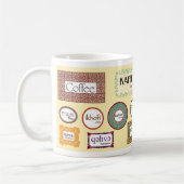 異なった言語のコーヒー コーヒーマグカップ (左)