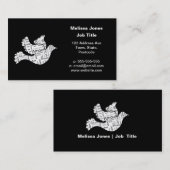 異なった言語の鳩の単語のタイポグラフィ愛 名刺 (正面/裏面)