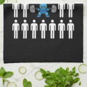 異なっていて下さい-かわいいの日本製アニメのボディビルのトレーニングあって下さい キッチンタオル (折り畳み)