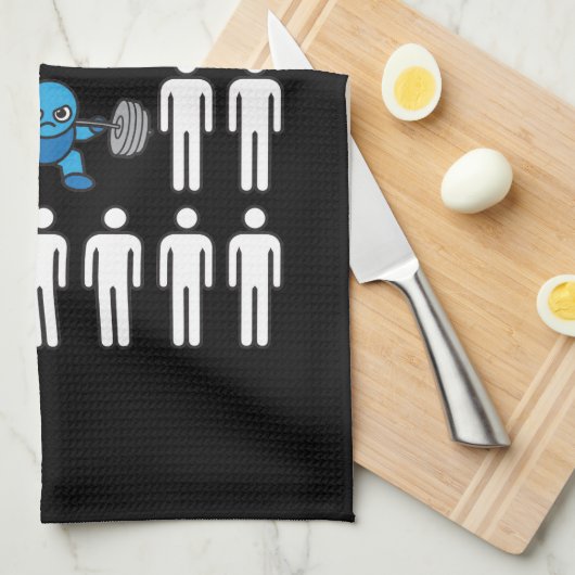 異なっていて下さい-かわいいの日本製アニメのボディビルのトレーニングあって下さい キッチンタオル (四つ折り)