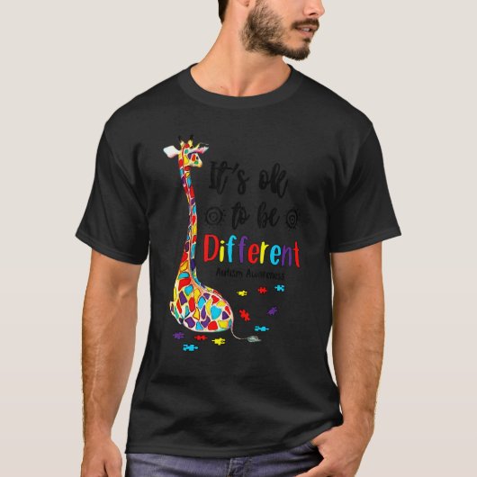 異なることはOK 自閉症啓発キリンT Tシャツ (正面)
