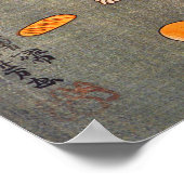 異なるポーズの4匹の猫が日本の諺を表現 ポスター (角)