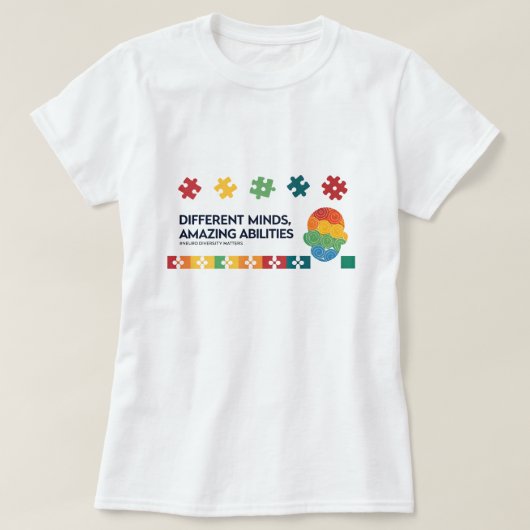 異なる心 驚くべき能力 認識 アート Tシャツ (デザイン正面)