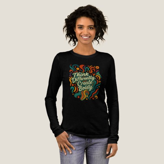 異なる思考を。 大胆に創造せよ。 — Fearless Minds トライブレンドＴシャツ (正面全体)
