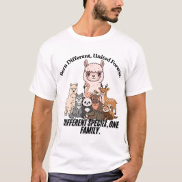 異なる種　一つの家族　アニマルアート Tシャツ