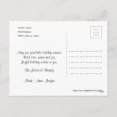 異なる言語での新年の挨拶 シーズンポストカード (裏面)