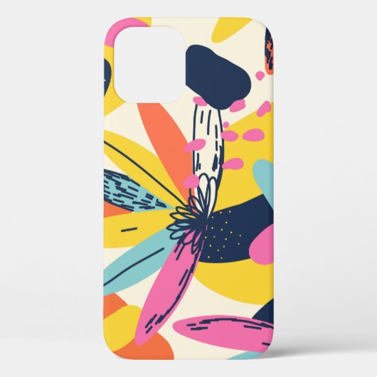 	異モダン国風のジャングル植物のイラストレーションパターン Case-Mate iPhoneケース (裏面)