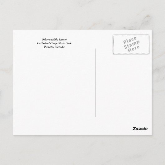 異世界の夕日 ポストカード (裏面)