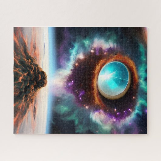 異世界の闇の宇宙への次元のポータル ジグソーパズル (横)