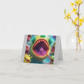 異世界の願い：奇妙なエイリアン誕生日 カード (黄色い花)