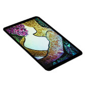 異人種間のカップルの抱き締まるアートワークを受け入れる マグネット (右側)