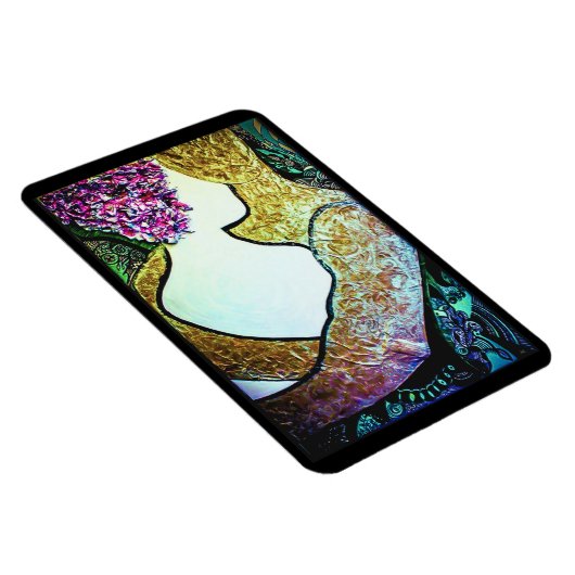 異人種間のカップルの抱き締まるアートワークを受け入れる マグネット (右側)