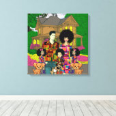 異人種間の家庭壁芸術 キャンバスプリント (インサイチュ (ウッドフロア))