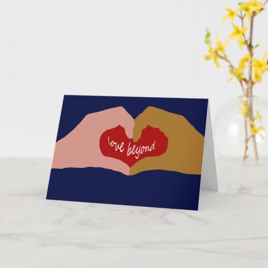 異人種間の挨拶状 カード (黄色い花)