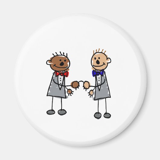 異人種間ゲイカップル マグネット (正面)