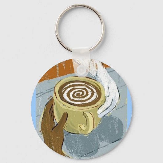 異人種間デートすること キーホルダー (正面)