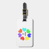 異人種間ラブレインボーハートカスタムラゲッジタグ ラゲッジタグ (正面縦)