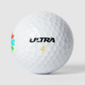 異人種間ラブレインボーハートゴルフボール ゴルフボール (ロゴ)
