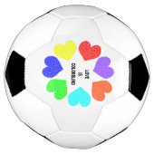異人種間ラブレインボーハートサッカーボール サッカーボール (回転)
