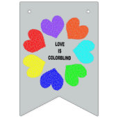 異人種間ラブレインボーハートバンティングフラッグ バンティングフラッグ (第1の旗)