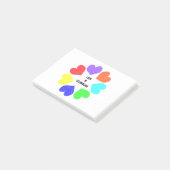 異人種間ラブレインボーハート投稿Pad ポストイット (アングル)