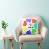 異人種間ラブレインボーハート枕 クッション (椅子)
