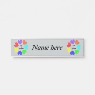 異人種間ラブレインボーハート サインプレート