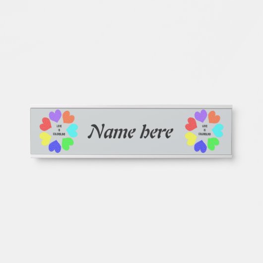 異人種間ラブレインボーハート サインプレート (正面)