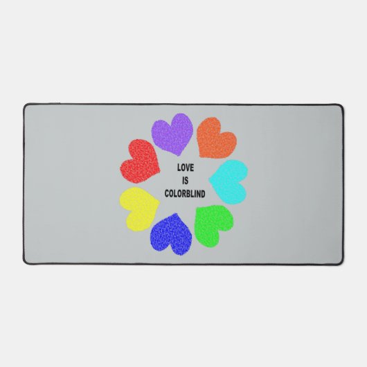 異人種間ラブレインボーハート デスクマット (正面)