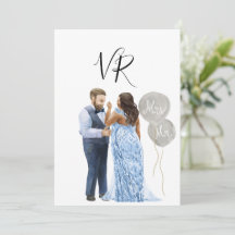 異人種間図解入りの、写真付きののカップルが日付を保存