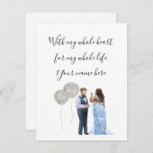 異人種間結婚のカップルのエンクロージャカード エンクロージャーカード (正面/裏面)