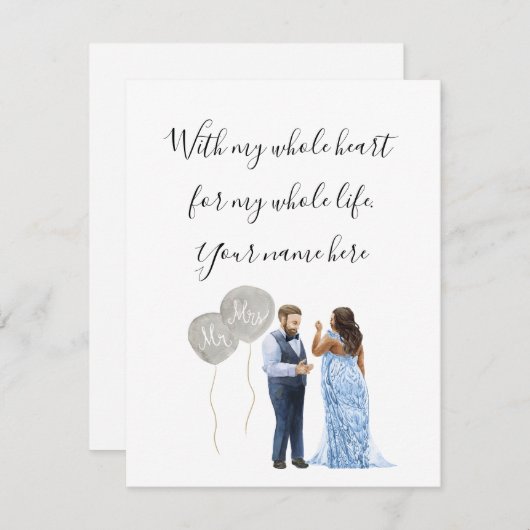 異人種間結婚のカップルのエンクロージャカード エンクロージャーカード (正面/裏面)